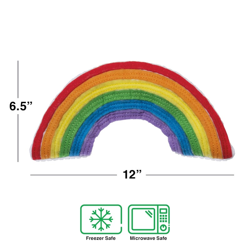GAMAGO Rainbow Heating Pad & Pillow Huggable- Microwavable Heat Pad for Cramps, Aches & Anxiety Relief - Cute Heat Pack Stuffed with Eco-Friendly Buckwheat & Dried Lavender - 12" - Image 2